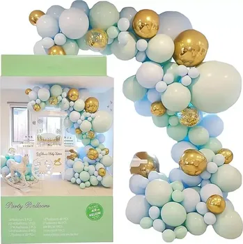 kreativní sada Velká sada balónků na girlandu zeleno-zlatá 113 ks OPBH1442 - SLEVA 3% s kodem radost25