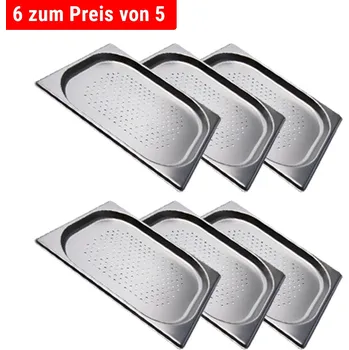 Dóza na potraviny G.Gastro Nerezová GN nádoba 1/2 - perforovaná - hloubka: 20 mm