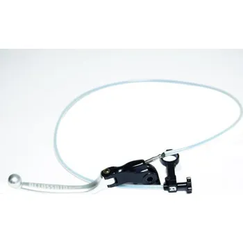 Páčka brzdy ACCOSSATO with integrated remote adjuster for original brake master cylinders folding silver RA001S-60-NRST