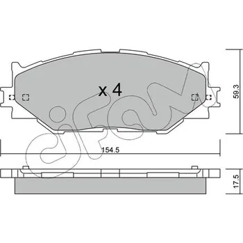Brzdový systém Sada brzdových destiček, kotoučová brzda CIFAM 822-760-0