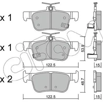 Auto-moto Sada brzdových destiček, kotoučová brzda CIFAM 822-1131-0