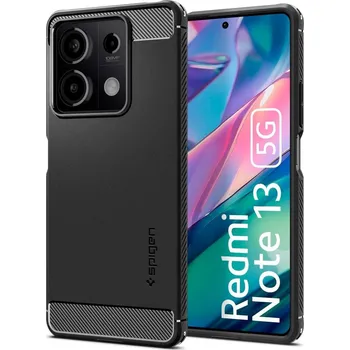 Pouzdro na mobilní telefon Pouzdro na mobil Spigen Rugged Armor Matte Black Xiaomi Redmi Note 13 5G