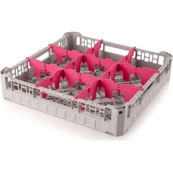 Příslušenství pro myčku G.Gastro Koš na sklenice - 50 x 50 cm - s 9 přihrádkami