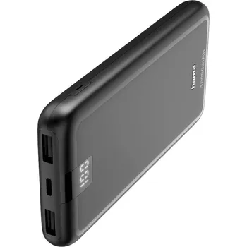 Powerbanka Hama powerbanka Li-Pol, 10000 mAh, Rychlé nabíjení, antracitová