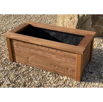 Zahradní dekorace Zvýšené záhony Robust 125, 65x50x125, modřínové dřevo Odstín: Palisandr