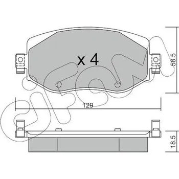 Auto-moto Sada brzdových destiček, kotoučová brzda CIFAM 822-1110-0