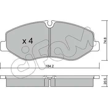 Auto-moto Sada brzdových destiček, kotoučová brzda CIFAM 822-1139-0