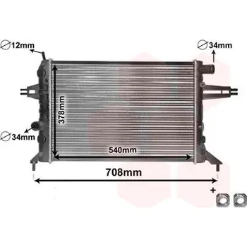Motor automobilu Chladič, chlazení motoru VAN WEZEL 37002272