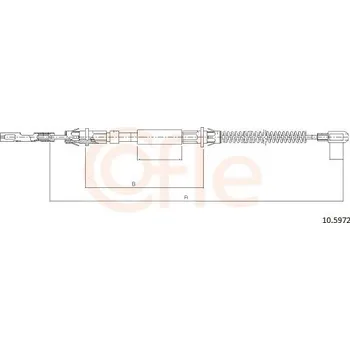 Brzdový systém Tažné lanko, parkovací brzda COFLE 10.5972