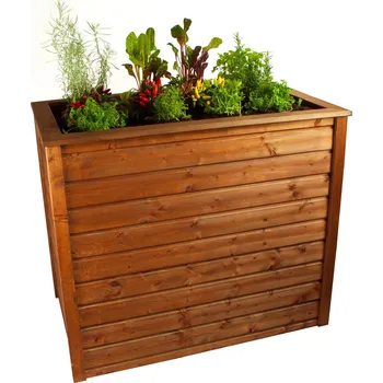 Zahradní dekorace Vysoké záhony Tatry 100, 70x80x100, severský smrk Odstín: Palisandr