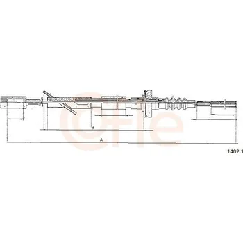 Spojkové lanko Tazne lanko, ovladani spojky COFLE 1402.1