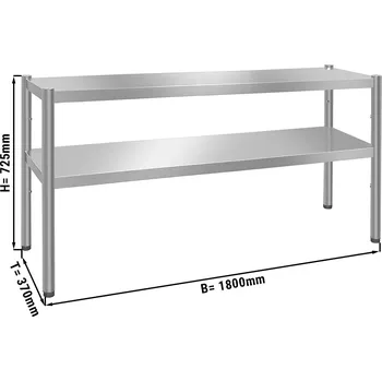 Vinotéka G.Gastro Nástavný regál PREMIUM 1,8 m - se 2 policemi vysokými 0,7 m