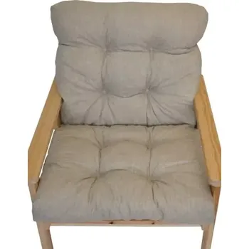 Podsedák Polstr na křeslo s nízkým opěradlem - béžový melír - SLEVA 3% s kodem radost25