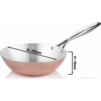 Pánev G.Gastro Měděná pánev Wok - Ø 28 cm