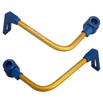 Lever guard ACCOSSATO with gold hose and joint right + left , aluminium DE003-037-TP-12