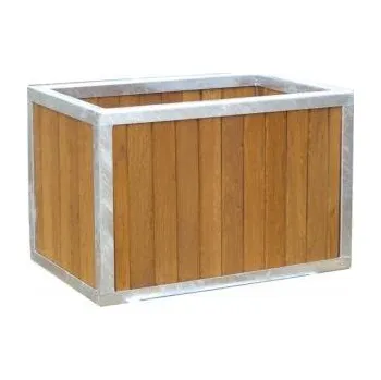 Zahradní dekorace ZahradniDekorace Dřevěný květináč KOMBI (modřín-pozink) 40x60cm