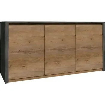 Komoda Komoda MONTANA K3D - dub lefkas tmavý/smooth šedý - SLEVA 3% s kodem radost25