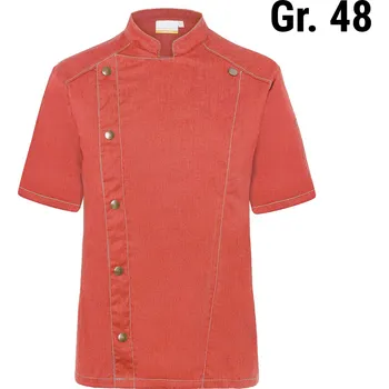 Gastro oděv G.Gastro KARLOWSKY | Rondon s krátkým rukávem v džínovém stylu - vintage červená - velikost: 48