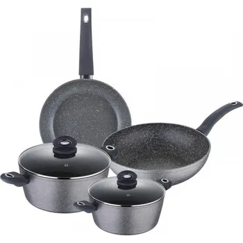 Hrnec BERGNER Sada nádobí s nepřilnavým povrchem 6 ks Orion BG-8527-MBG + ECO Taška z recyklované bavlny v hodnotě 119,-