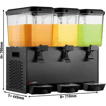 G.Gastro Dávkovač džusu - 3x 18L - černý