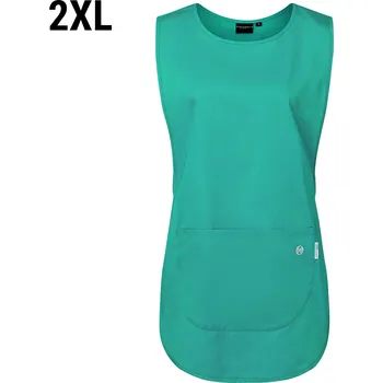 Kuchyňská zástěra G.Gastro KARLOWSKY | Šatová zástěra Essential - smaragdově zelená - velikost: 2XL
