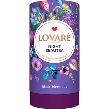 Čaj LOVARÉ Tubus 80 g NIGHT BEAUTY, černý sypaný čaj