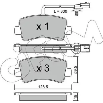Auto-moto Sada brzdových destiček, kotoučová brzda CIFAM 822-899-0
