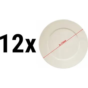 Talíř G.Gastro (12 Kusů) PERA krémová - Talíř mělký - Ø 21 cm