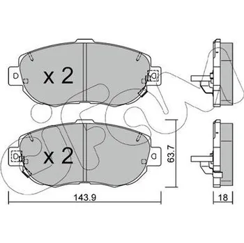 Brzdová destička Sada brzdových destiček, kotoučová brzda CIFAM 822-756-0