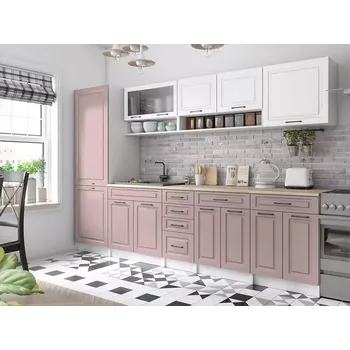 Kuchyňská linka Kuchyňská linka Brigita 300 bílá/růžová MAT - doprava zdarma - SLEVA 3% s kodem radost25