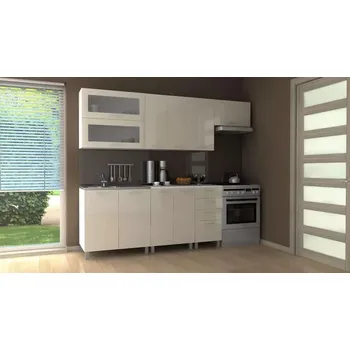 Kuchyňská linka Kuchyňská linka Nadine 180/240 - jasmín lesk/KRF - doprava zdarma - SLEVA 3% s kodem radost25