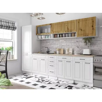 Kuchyňská linka Kuchyňská linka Brigita 300 artisan/bílá MAT - doprava zdarma - SLEVA 3% s kodem radost25