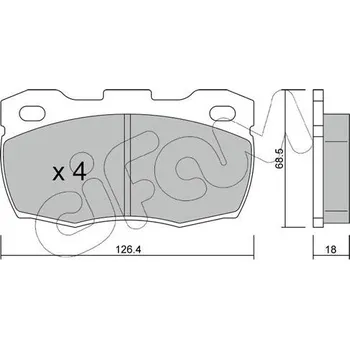 Brzdová destička Sada brzdových destiček, kotoučová brzda CIFAM 822-352-0