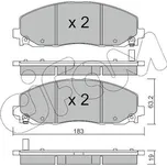 Sada brzdových destiček, kotoučová brzda CIFAM 822-946-0