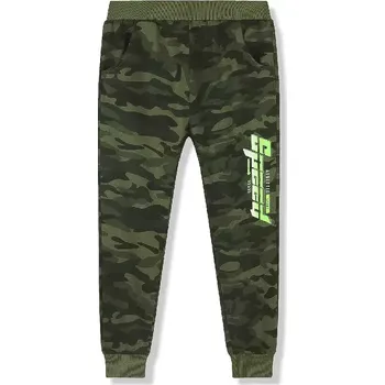 Chlapecké maskáčové tepláky Kugo TM9222, zelené