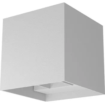 Venkovní osvětlení Redo 90295 Vary, bílé venkovní svítidlo s nastavitelným úhlem svícení LED 2x10W 4000K, 12x12cm