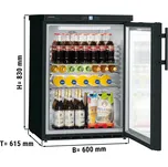 G.Gastro LIEBHERR podpultová lednice - 600x610mm m - 148L - s 1 skleněnými dveřmi