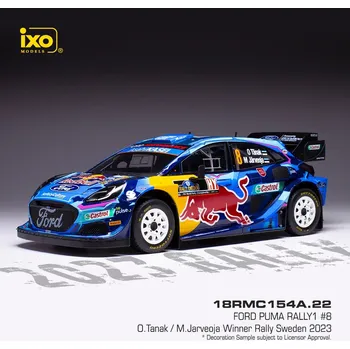 autíčko Ford Puma Rally1 - Rally Sweden 2023 #8 Tanak - Jarveoja 1:18 IXO
