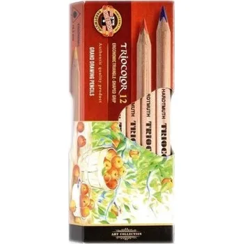 Kresba Pastelky 3152N/12 Natural trojhranné