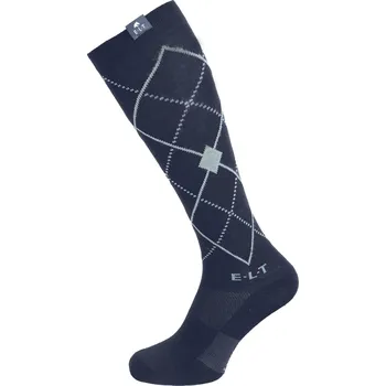 Vybavení pro jezdce ELT Podkolenky Argyle ELT, pár, deepblue/stone blue 39-42