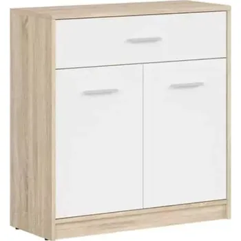 Komoda NEPO PLUS komoda KOM2D1S, dub sonoma/bílá - SLEVA 3% s kodem radost25