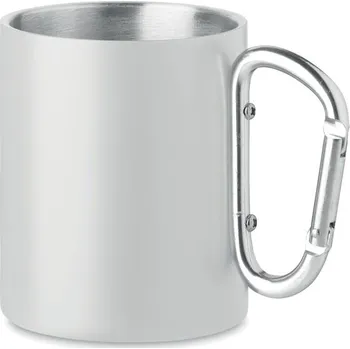 Termohrnek Dvojstěnný kovový hrnek 300 ml Trumba, bílá