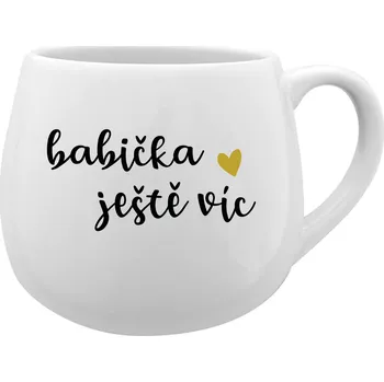 BABIČKA JEŠTĚ VÍC - bílý keramický hrníček 300 ml