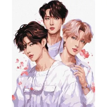 Set školních potřeb Malowanie po numerach - Muzyczne trio 30x40cm