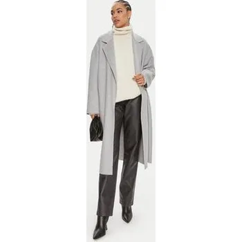 Dámský kabát Calvin Klein Vlněný kabát K20K207089 Šedá Oversize 34
