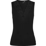 ČERNÉ TÍLKO S KRAJKOVÝM VÝSTŘIHEM Vero Moda