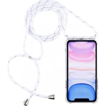 Transparentní kryt se šňůrkou pro iPhone 11 - bílý