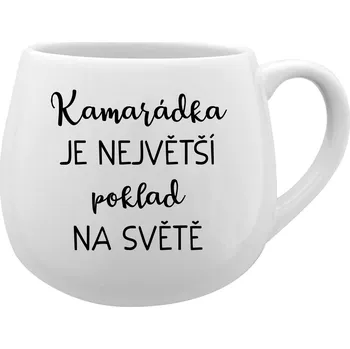 KAMARÁDKA JE NEJVĚTŠÍ POKLAD NA SVĚTĚ - bílý keramický hrníček 300 ml