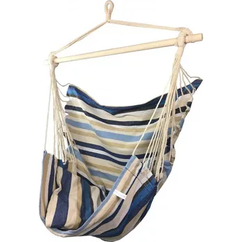 Houpací síť Sedco Závěsné houpací křeslo Swing, Béžovo-modré, 100 kg