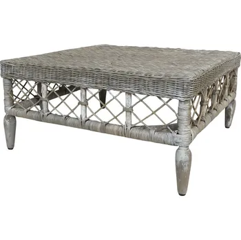 Konferenční stolek Přírodní ratanový stůl French table - 75*75*36 cm